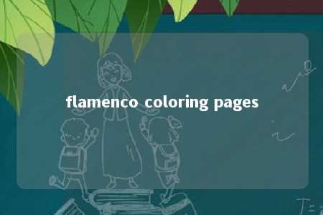 flamenco coloring pages 