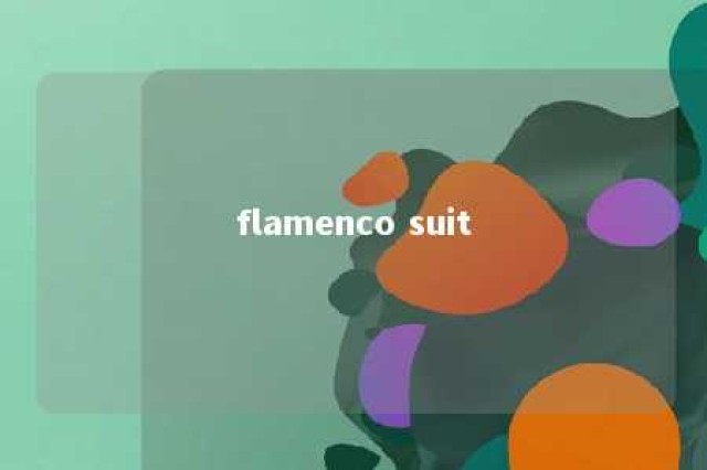 flamenco suit 