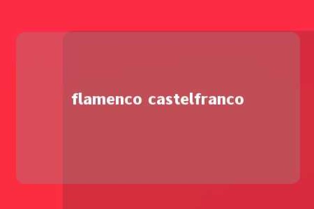 flamenco castelfranco 