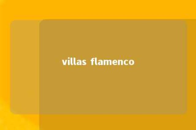 villas flamenco 