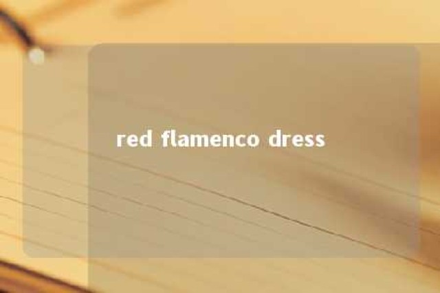 red flamenco dress 