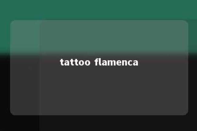 tattoo flamenca 