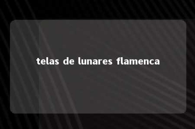 telas de lunares flamenca 