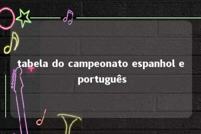 tabela do campeonato espanhol e português 