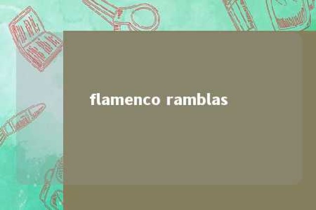 flamenco ramblas 