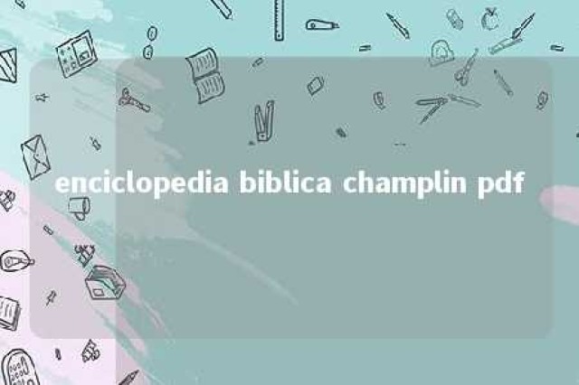 enciclopedia biblica champlin pdf 