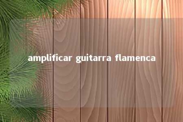 amplificar guitarra flamenca 