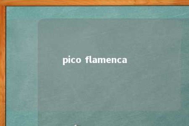 pico flamenca 