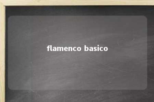 flamenco basico 