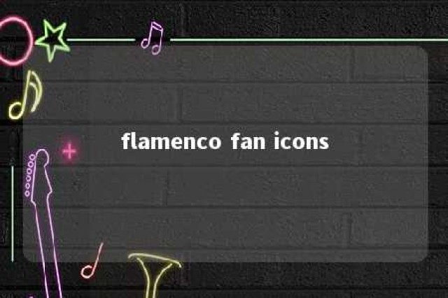 flamenco fan icons 