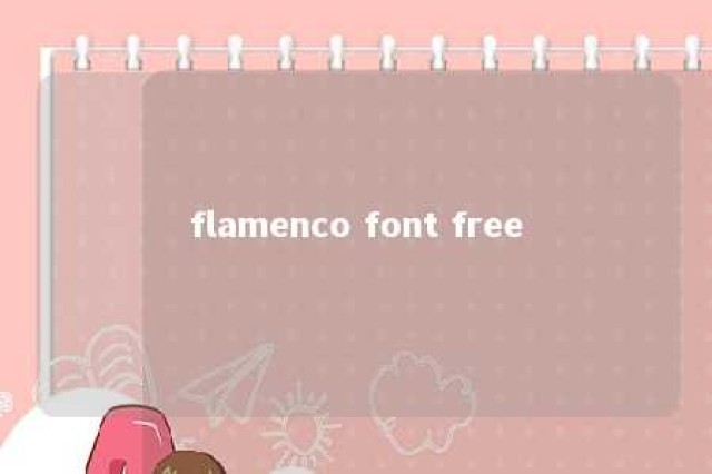 flamenco font free 