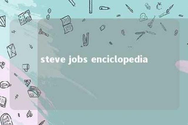 steve jobs enciclopedia 