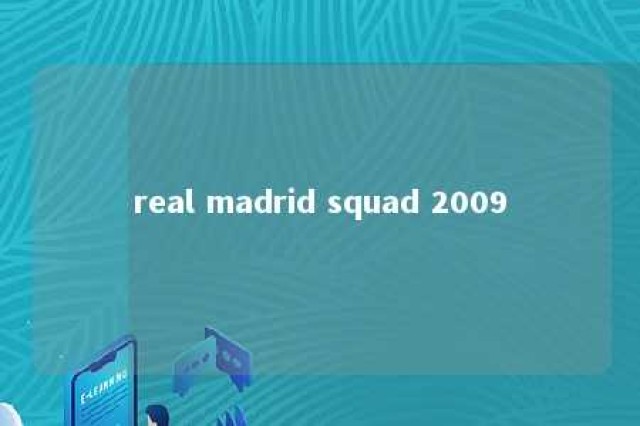 real madrid squad 2009 