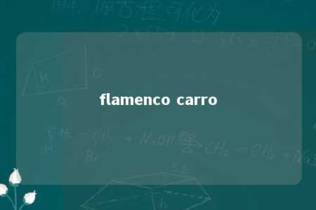 flamenco carro 