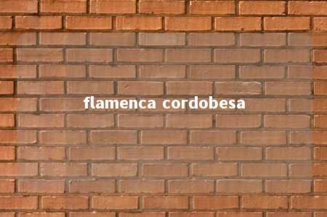 flamenca cordobesa 