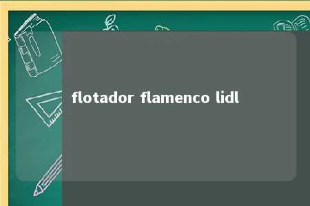 flotador flamenco lidl 