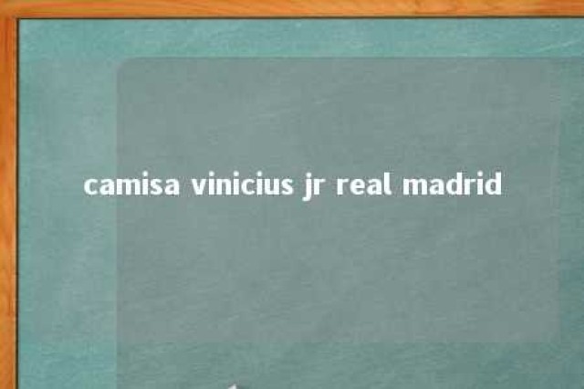 camisa vinicius jr real madrid 