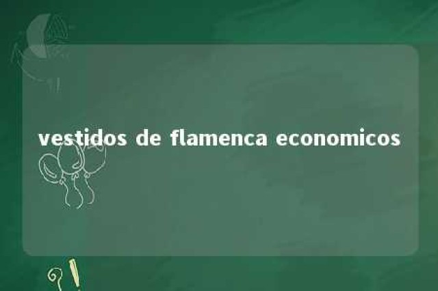 vestidos de flamenca economicos 