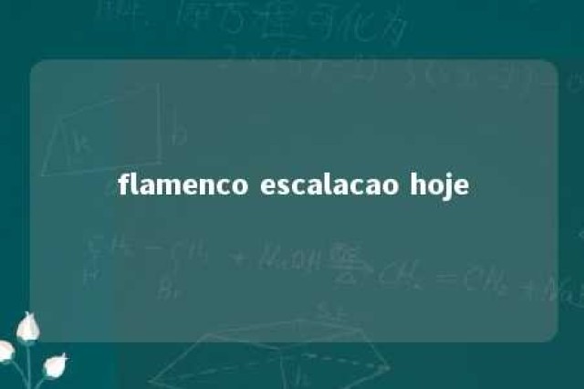 flamenco escalacao hoje 