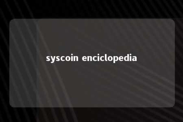 syscoin enciclopedia 