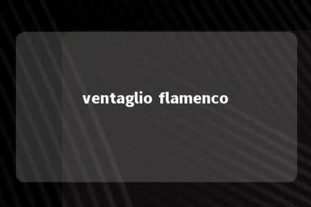 ventaglio flamenco 