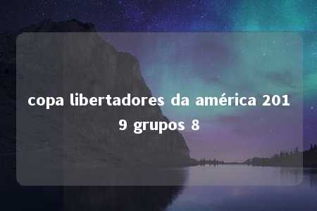 copa libertadores da américa 2019 grupos 8