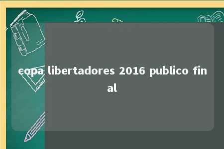 copa libertadores 2016 publico final