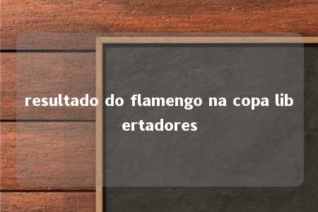 resultado do flamengo na copa libertadores