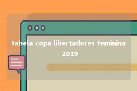 tabela copa libertadores feminina 2019