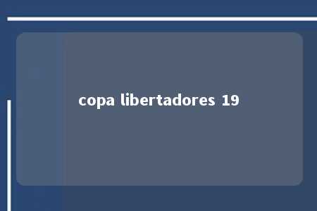 copa libertadores 19