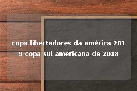 copa libertadores da américa 2019 copa sul americana de 2018