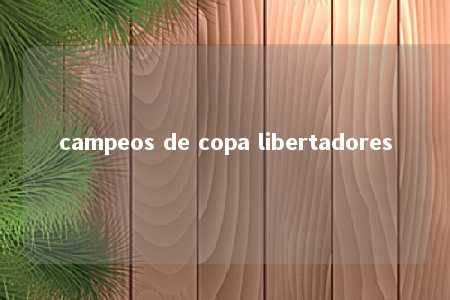 campeos de copa libertadores