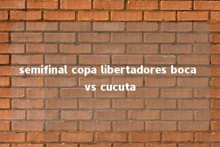 semifinal copa libertadores boca vs cucuta