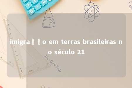 imigração em terras brasileiras no século 21