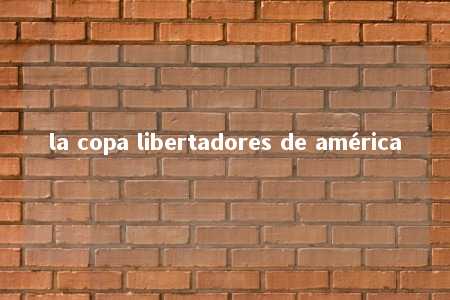 la copa libertadores de américa