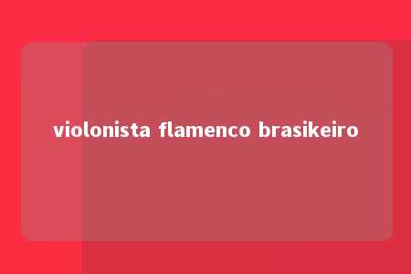 violonista flamenco brasikeiro