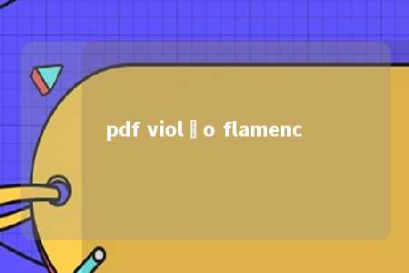 pdf violão flamenc