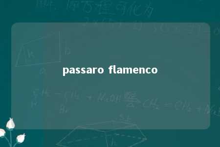 passaro flamenco