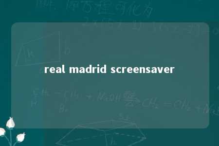 real madrid screensaver