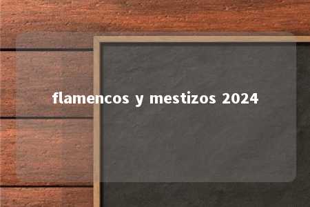 flamencos y mestizos 2024