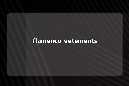 flamenco vetements