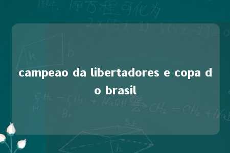 campeao da libertadores e copa do brasil