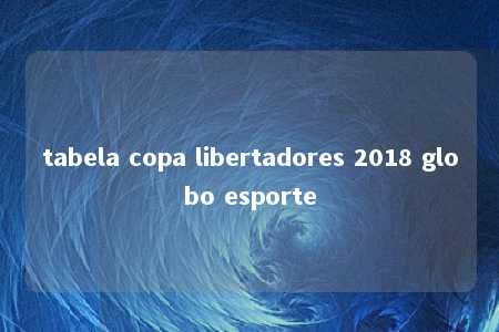 tabela copa libertadores 2018 globo esporte