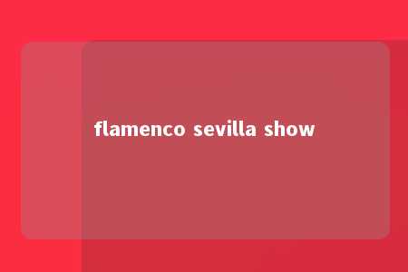 flamenco sevilla show