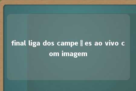 final liga dos campeões ao vivo com imagem