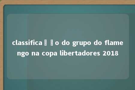 classificação do grupo do flamengo na copa libertadores 2018