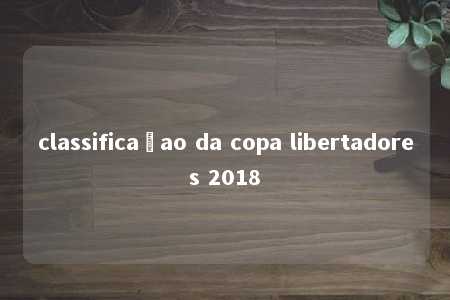 classificaçao da copa libertadores 2018