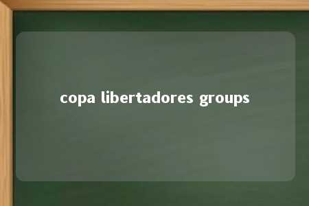 copa libertadores groups