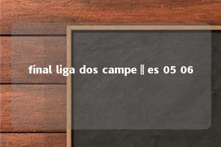 final liga dos campeões 05 06