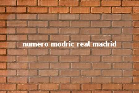 numero modric real madrid